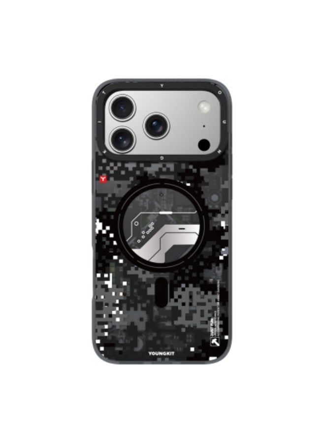 YOUNG KIT Youngkit Camouflage Clasp 2.0 Series Magnetic Attachment For iPhone 17 Pro - Black Mirror - Image 1